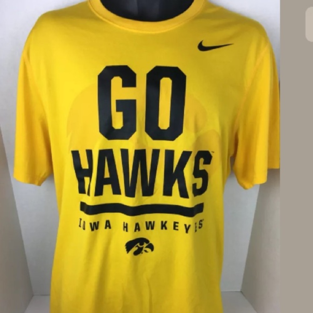 SOLD Nike Dri-Fit Iowa Hawkeyes Go Hawks Shirt - Picture 1 of 5